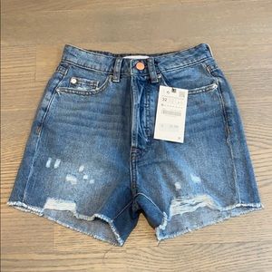 zara denim shorts
